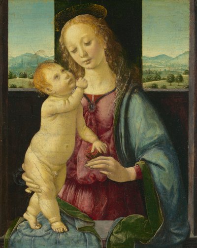 Madonna and Child with a Pomegranate, 1475-80 by Lorenzo di Credi